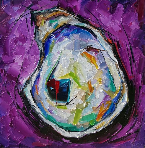 491x500 Oyster Goddess - Oyster Painting On Canvas