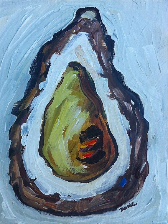 570x760 Oyster Painting On Canvas Oysters, Canvases And Wood Art - Oyster Painting On Canvas