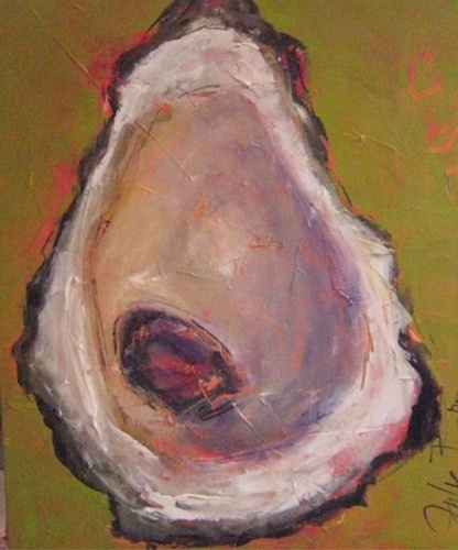 416x500 Louisiana Oyster Shell - Oyster Shell Painting
