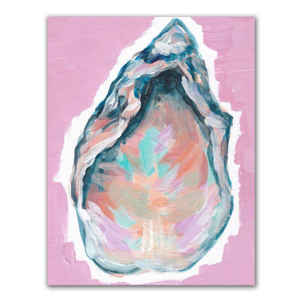 1024x1024 Modern Coastal Oyster Shell Painting Art Print Jetty Home - Oyster Shell Painting