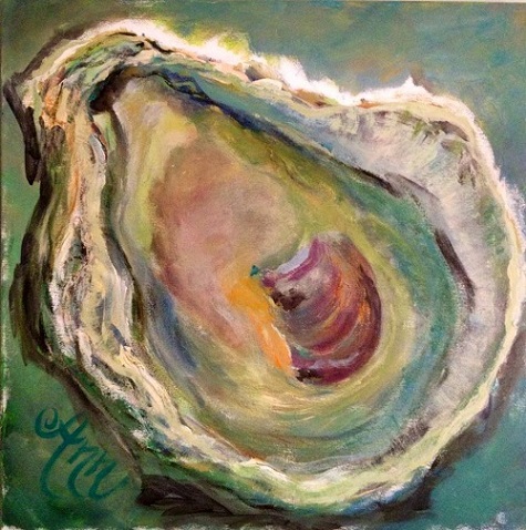475x478 Oyster Shell Art - Oyster Shell Painting