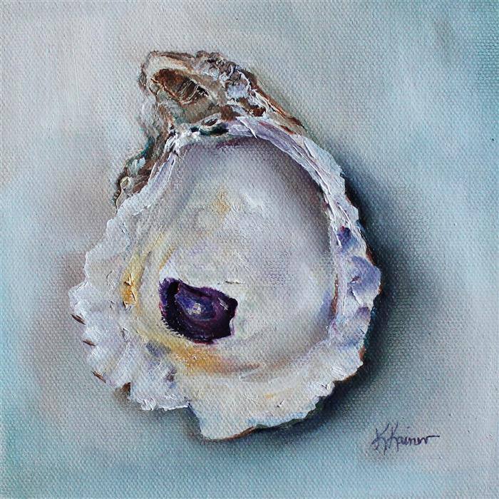 700x700 Washington Oyster Shell By Kristine Kainer - Oyster Shell Painting