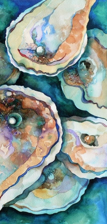Oyster Watercolor Painting at PaintingValley.com | Explore collection