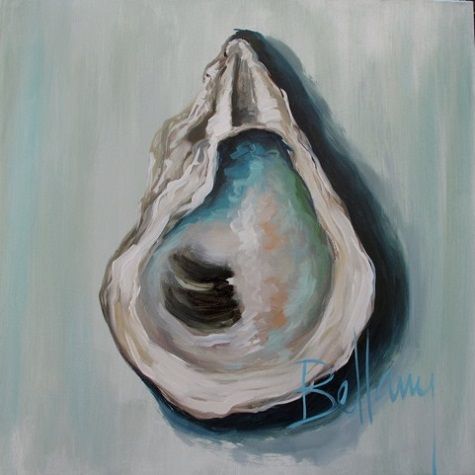 475x475 Oyster Shell Art Painting Bellamy Murphy Art - Oyster Watercolor Painting