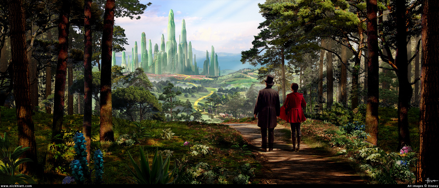 1400x602 Oz The Great And Powerful Matte Paintings By Nicholas Hiatt - Oz Painting