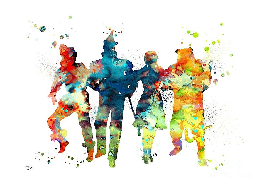 900x642 Wizard Of Oz Painting By Watercolor Girl - Oz Painting