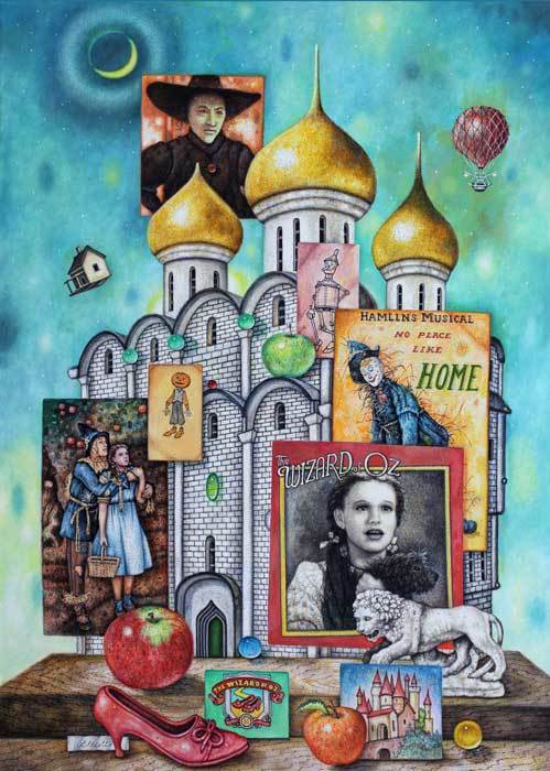 499x700 Wizard Of Oz By Larry Elliott Piece Time Puzzles - Oz Painting