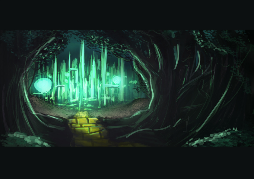 842x595 Wizard Of Oz Matte Painting By Eddy Swan Colors - Oz Painting