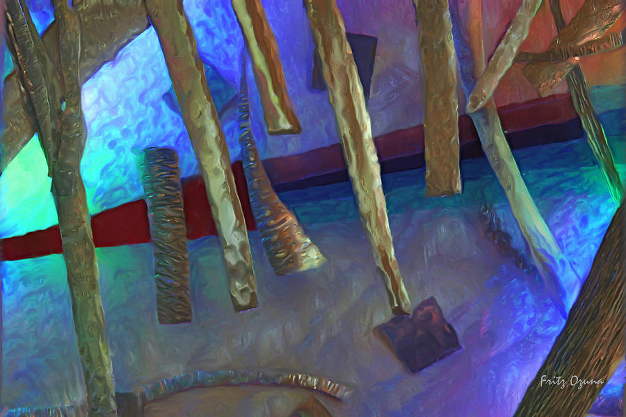 900x600 Journey To The Center 8757 Painting By Fritz Ozuna - Ozuna Painting