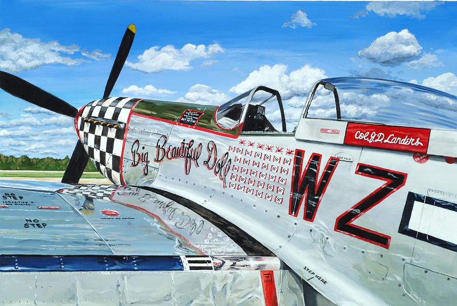 900x603 P 51 Mustang Painting - P 51 Mustang Painting