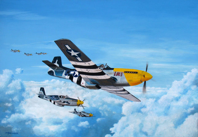 645x448 Aviation Art P 51 Mustang - P 51 Mustang Painting