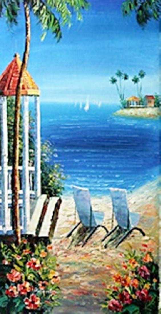 565x1100 Acrylic On Canvas After P. Hunter - P Hunter Painting