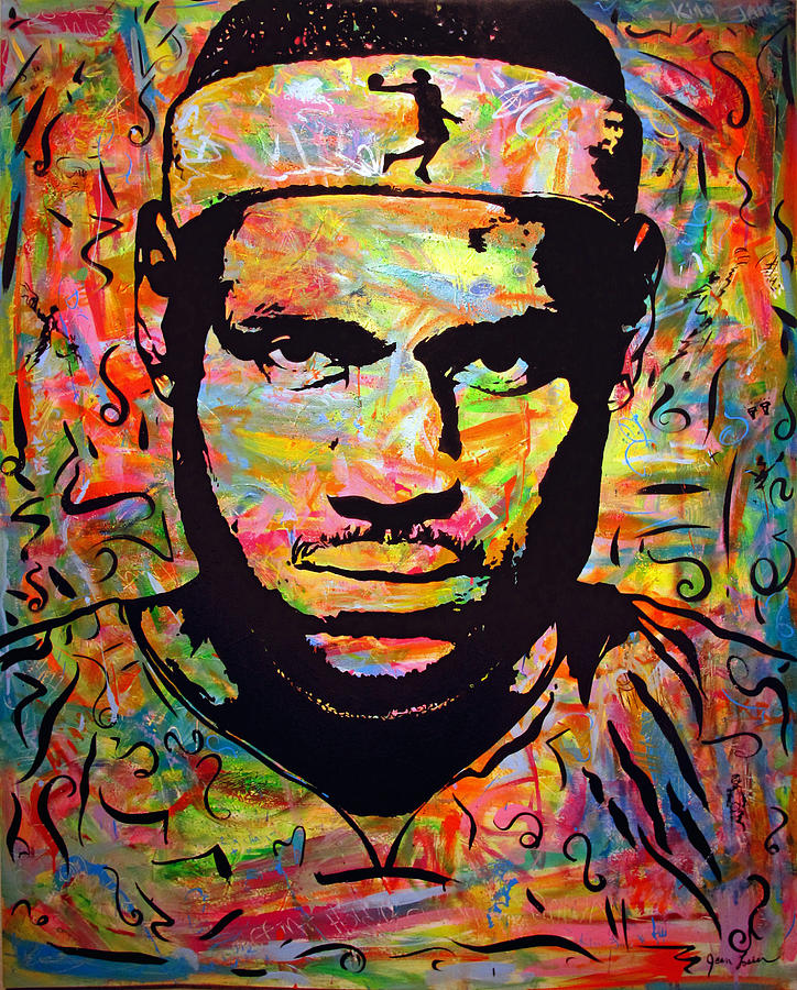 724x900 Lebron James Painting By Jean P Losier - P Painting