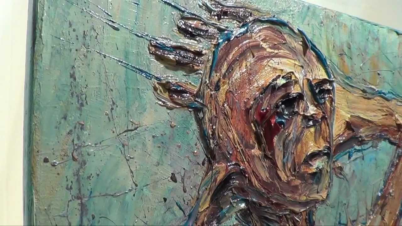 1280x720 Original Modern Expressionist Oil Painting On Canvas By David P - P Painting