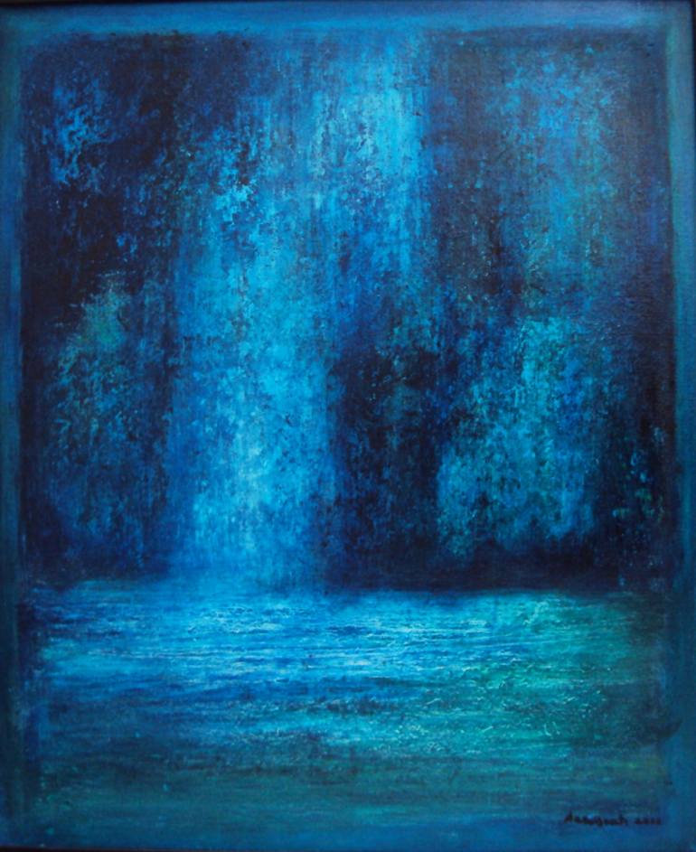 770x943 Saatchi Art Blue Abstract Landscape Painting By Saraswati P - P Painting