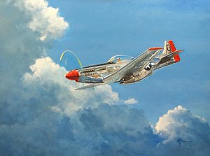 300x223 P51 Mustang Paintings Fine Art America - P51 Mustang Painting