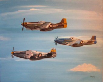 340x270 P51 Mustang Painting Etsy - P51 Mustang Painting