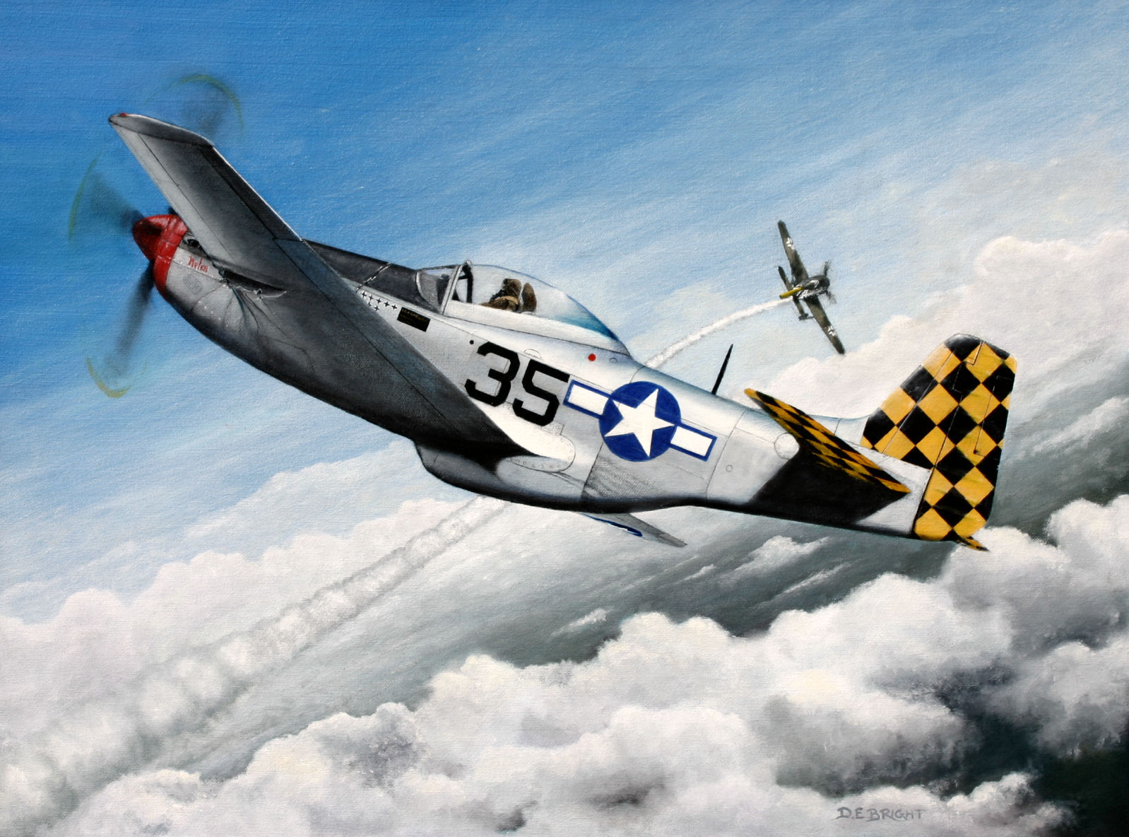 1598x1184 Checkertail P 51 By Greywolf42 - P51 Mustang Painting