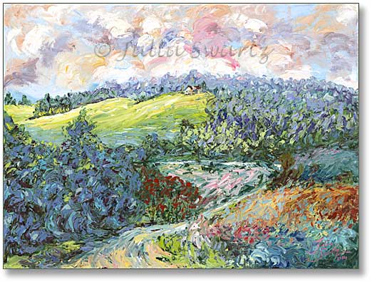 522x396 Impressionistic Landscape Oil Painting Pa Countryside - Pa Painting
