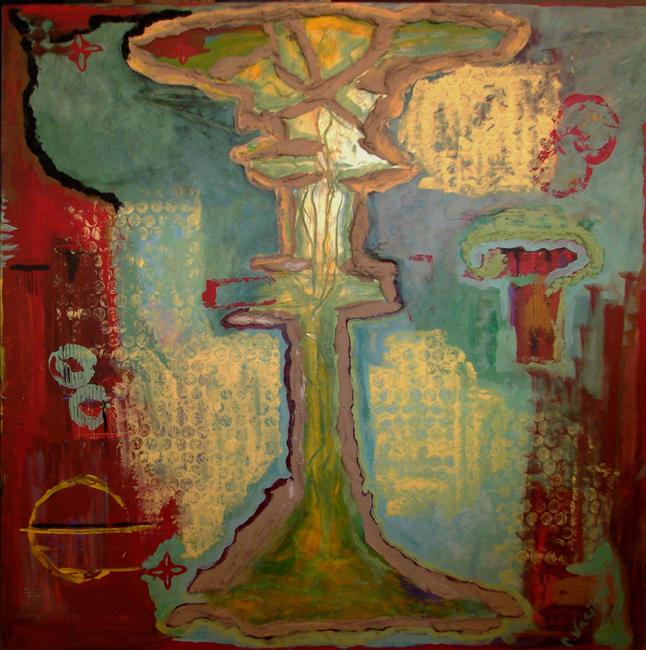 646x650 Large Abstract Painting 48 X 48 Pick Up Only By Allentown Pa - Pa Painting