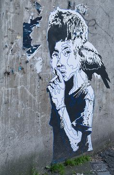 236x360 Pablo Neruda Stencil Work. Hand Cut And Spray Painted On Black - Pablo Neruda Painting