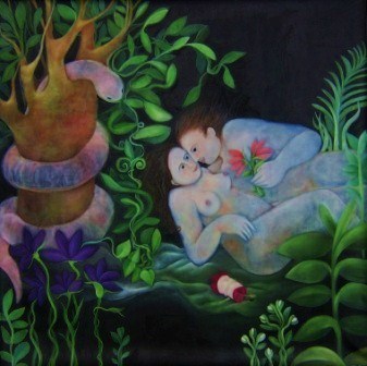 337x336 Claudia Olivos And Sergio Olivos My Love Painting And A Love Poem - Pablo Neruda Painting