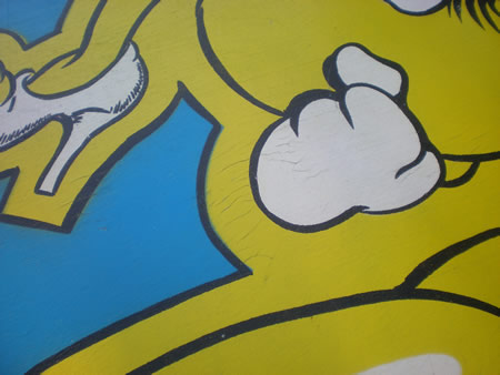 450x338 My Ms. Pac Man Stenciling Progress Rotheblog - Pac Man Painting