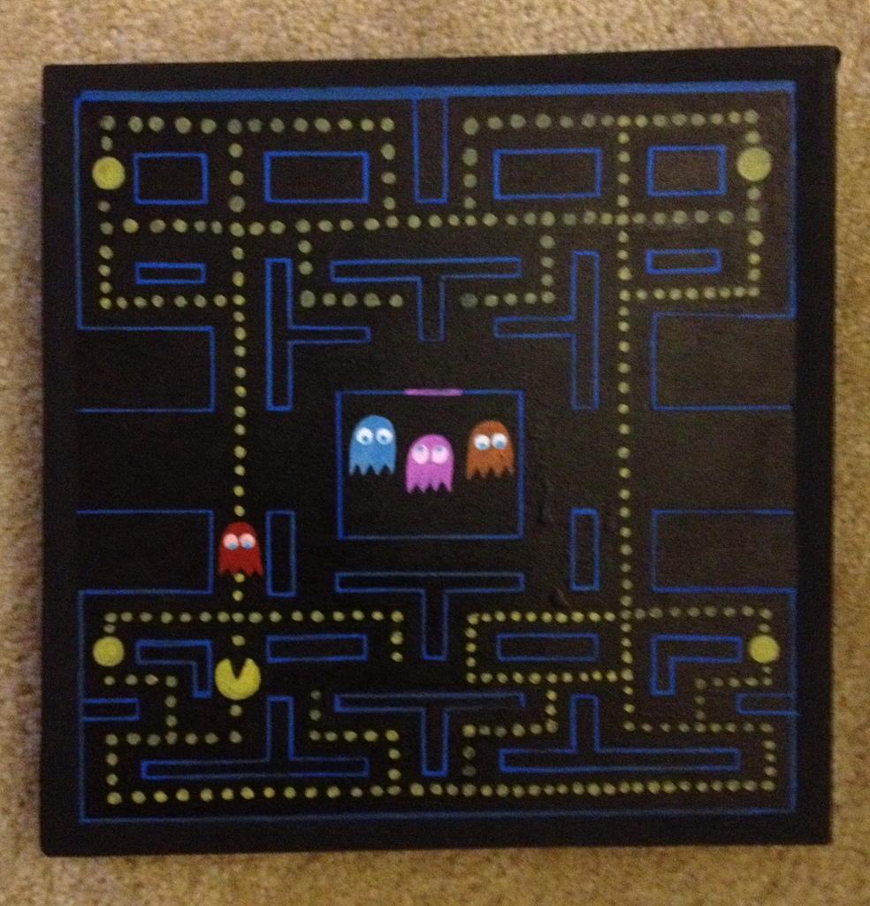 984x1024 My Stuff From Otakon 2012 - Pac Man Painting