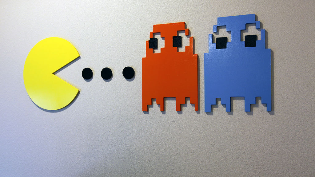 1024x576 Pac Man Wall Art 4 Steps (With Pictures) - Pac Man Painting