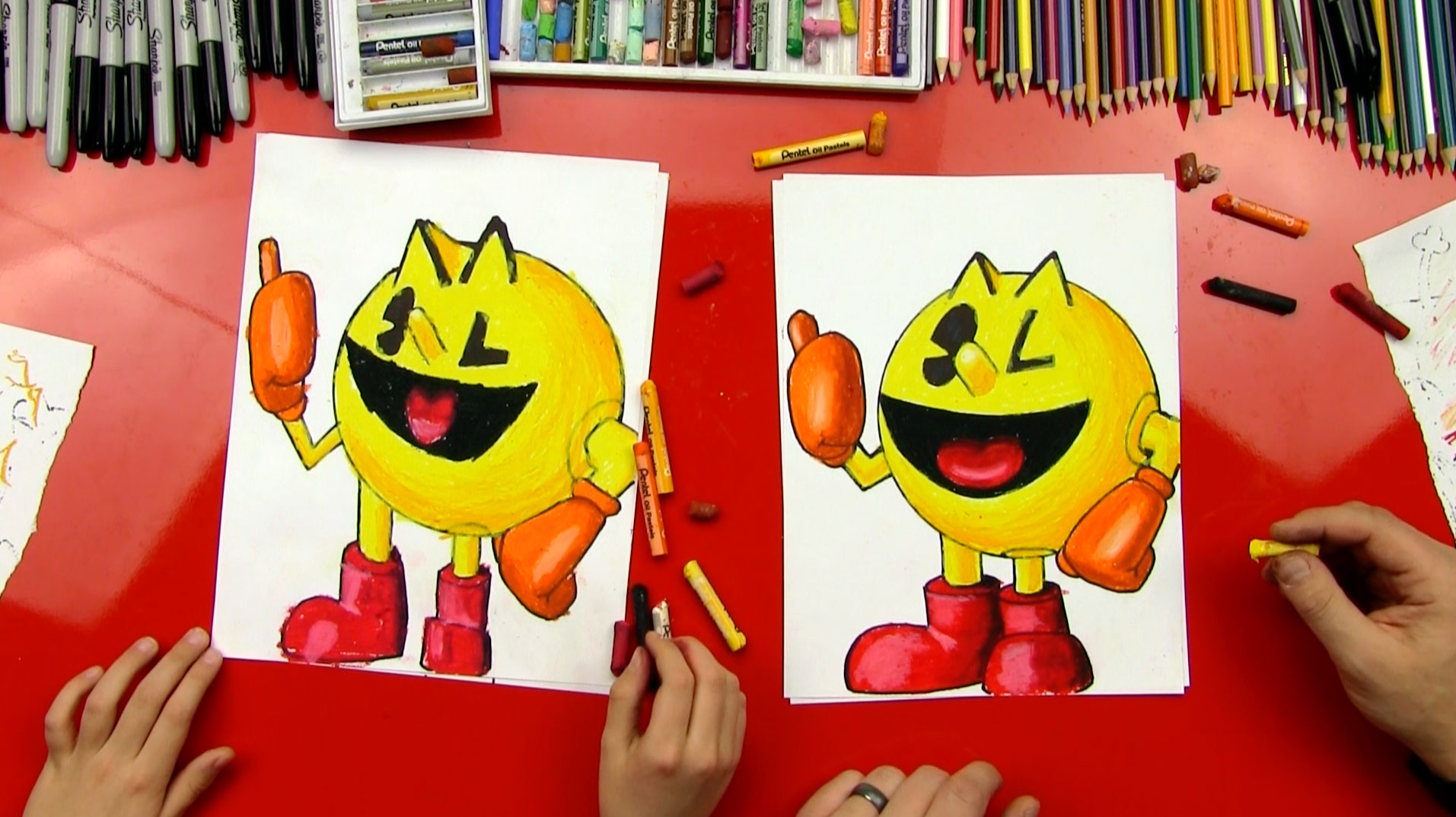 1913x1074 How To Draw Pac Man - Pac Man Painting