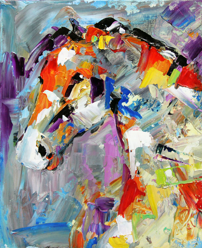 650x799 Texas Contemporary Fine Artist Laurie Pace Abstract Horse - Pace Painting