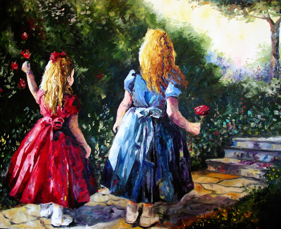 983x803 Texas Contemporary Fine Artist Laurie Pace Walk In The Garden - Pace Painting