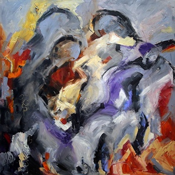 600x600 Things Can Fall Back Together Abstract Painting By Texas - Pace Painting