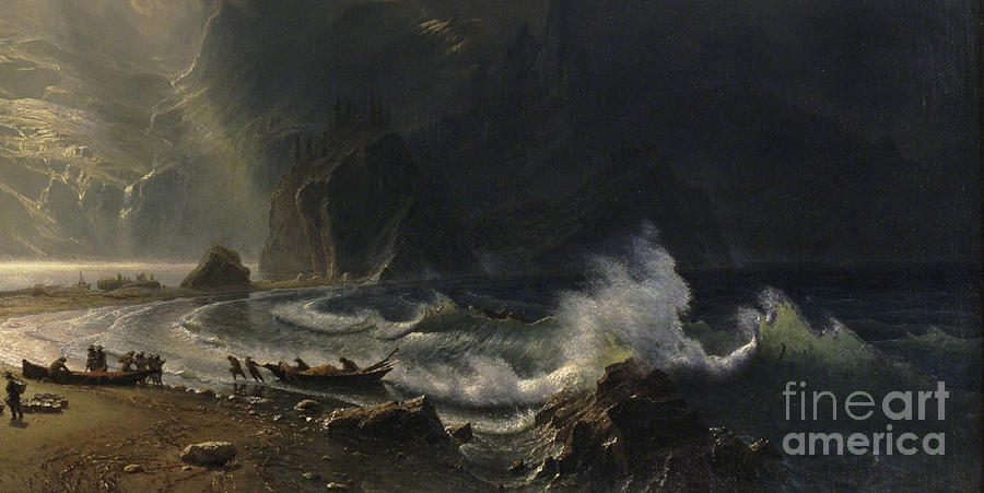 900x451 Puget Sound On The Pacific Coast, Painting By Celestial Images - Pacific Coast Painting