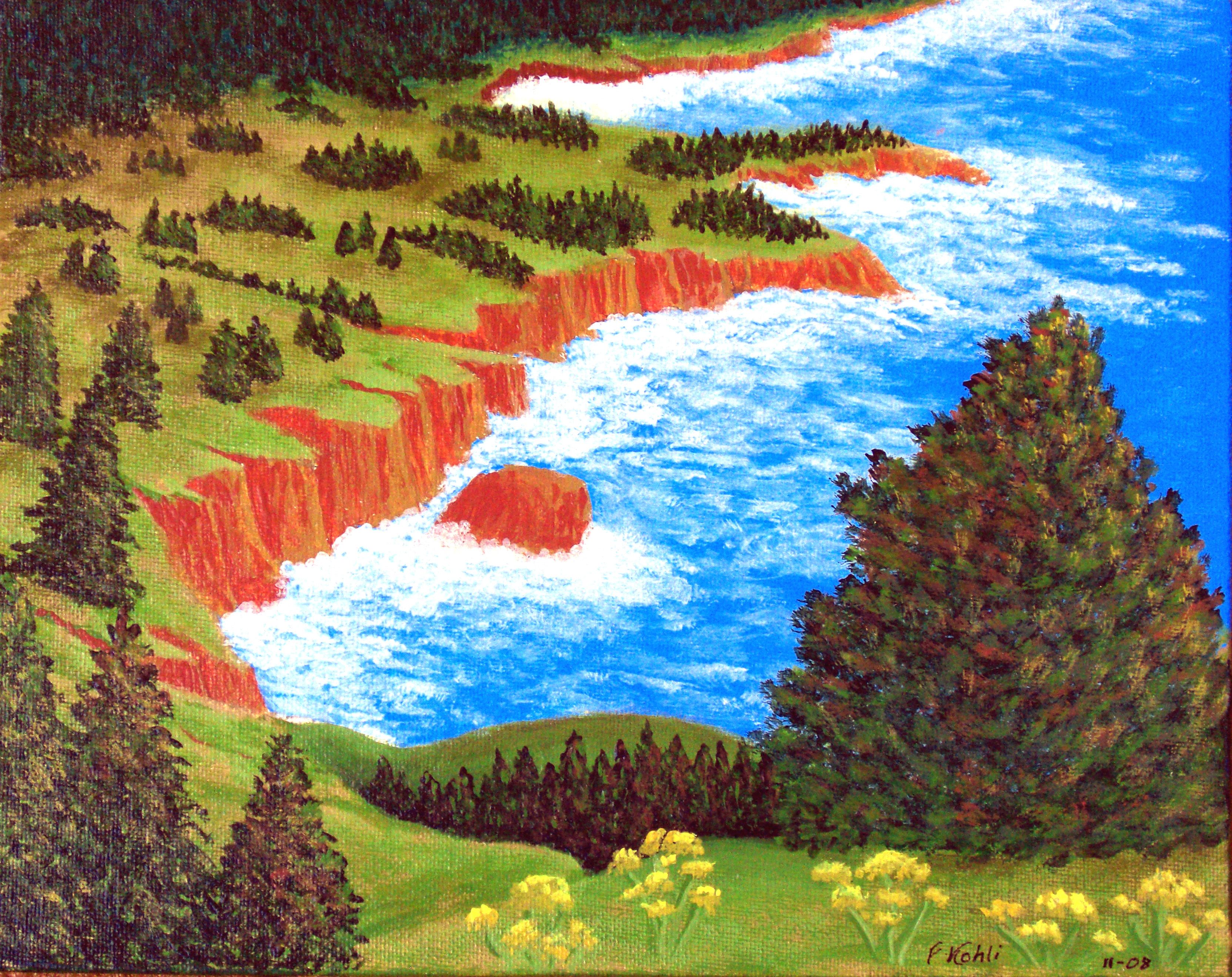 3328x2640 Rocky Oregon Coast - Pacific Coast Painting