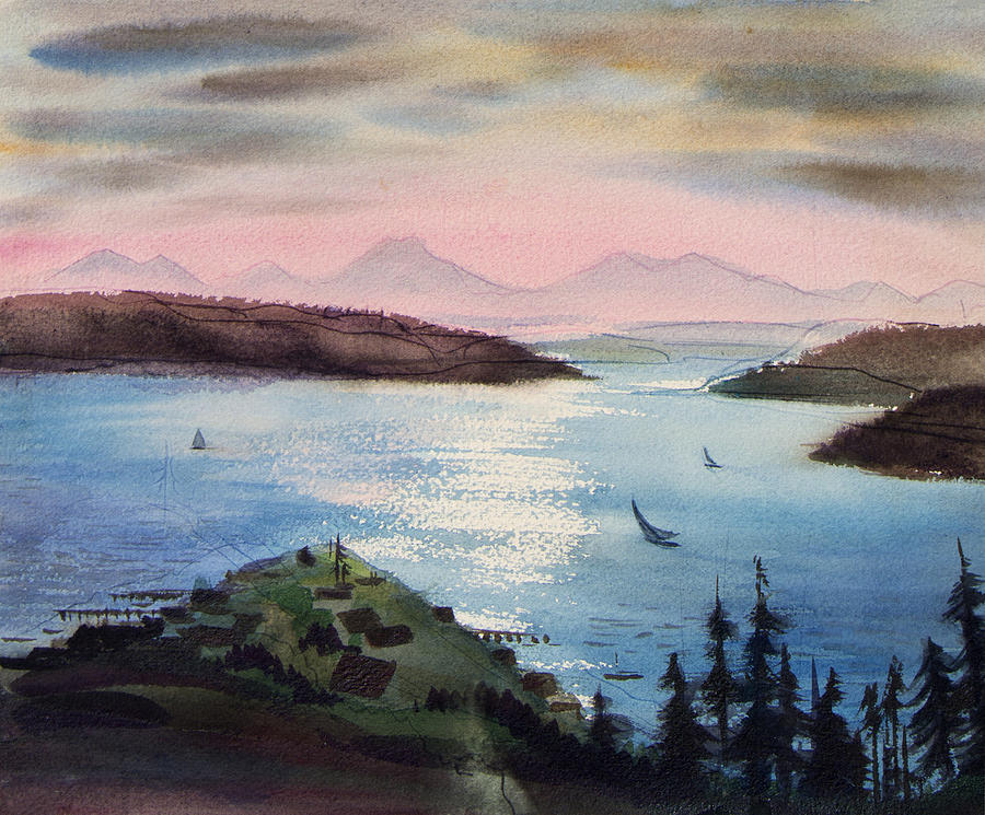 900x745 Pacific Northwest Painting By Robert Poole - Pacific Northwest Painting