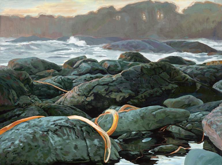 770x572 Saatchi Art Bull Kelp Wild Pacifictrail Pacific Rim Painting By - Pacific Rim Painting