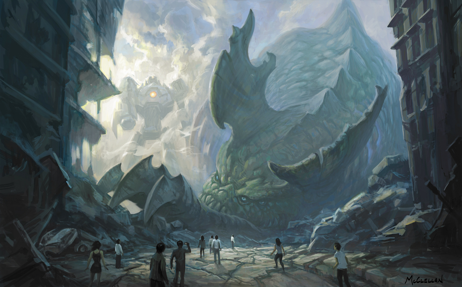 1600x994 Dave Mcclellan Art And Illustration Pacific Rim Lighting - Pacific Rim Painting