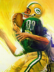 227x300 Green Bay Packers Paintings Fine Art America - Packers Painting