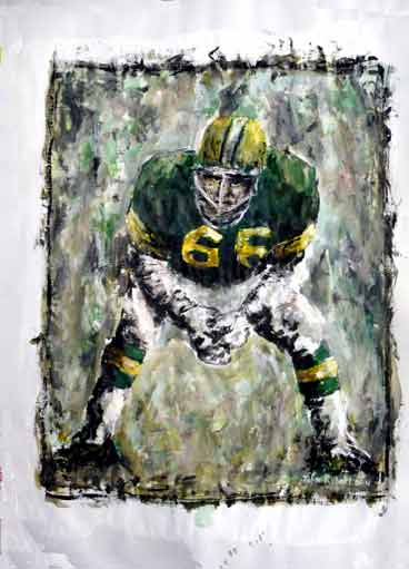 368x511 Green Bay Packers Ray Nitschke Football Painting - Packers Painting