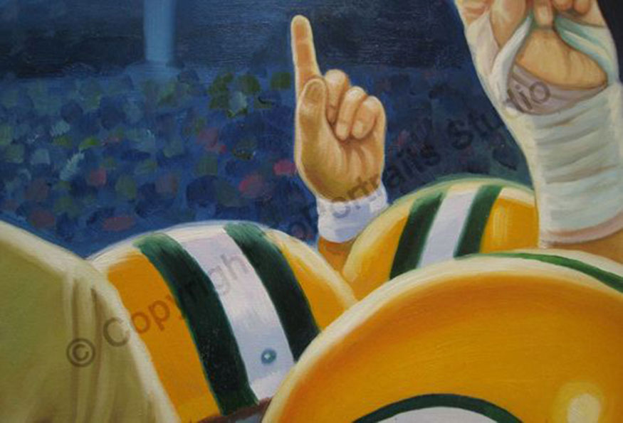 875x595 Vince Lombardi, Green Bay Packers - Packers Painting