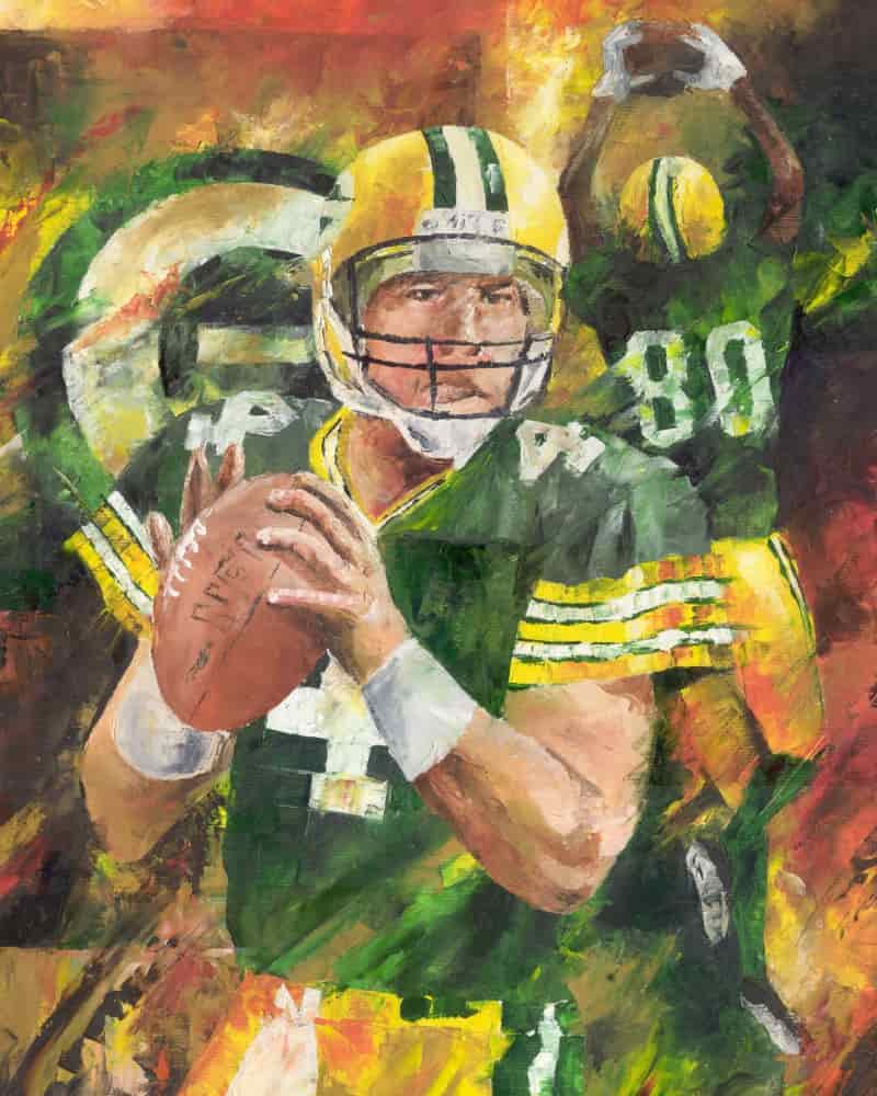 800x1000 Brett Favre Green Bay Packers Painting Drawing For Sale - Packers Painting