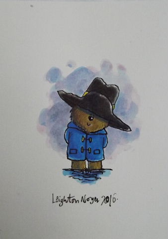338x480 Paddington Bear Original Drawing Original Signed Watercolour - Paddington Bear Painting