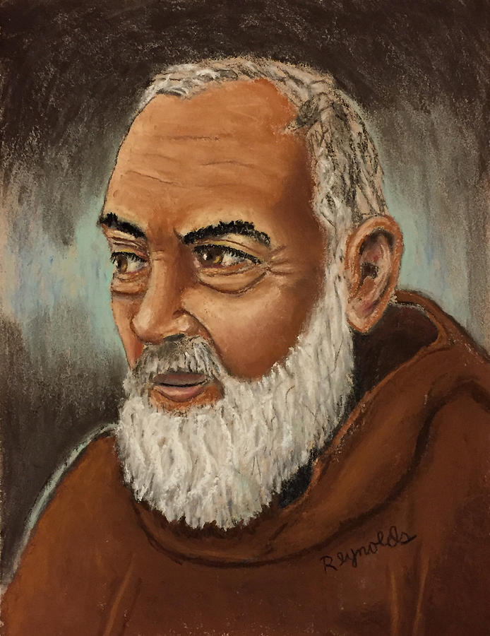 694x900 Padre Pio Painting By Dan Reynolds - Padre Pio Painting