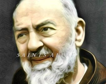 340x270 Padre Pio Art Etsy - Padre Pio Painting