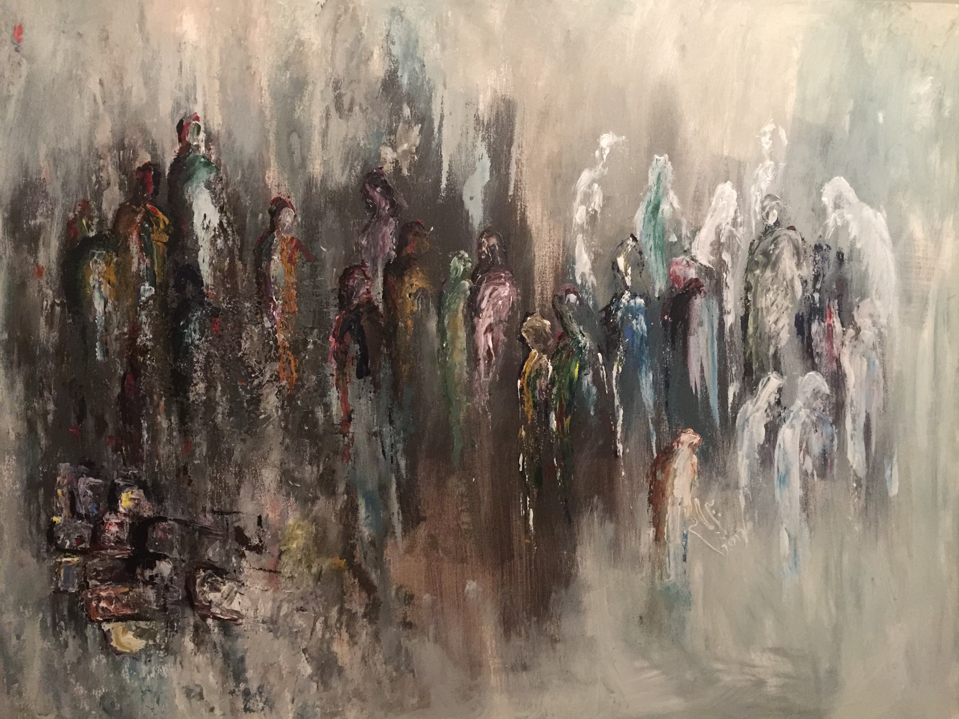 3264x2448 People Are Dying Every Single Day' The Refugee Painting Syria'S - Pain Painting