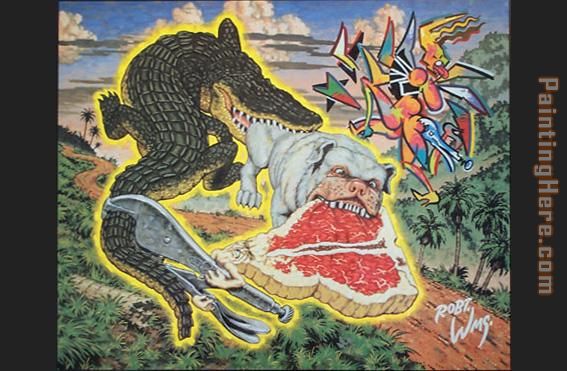 567x371 Robert Williams Masterlink In The Pain Chain Painting Anysize 50 - Pain Painting