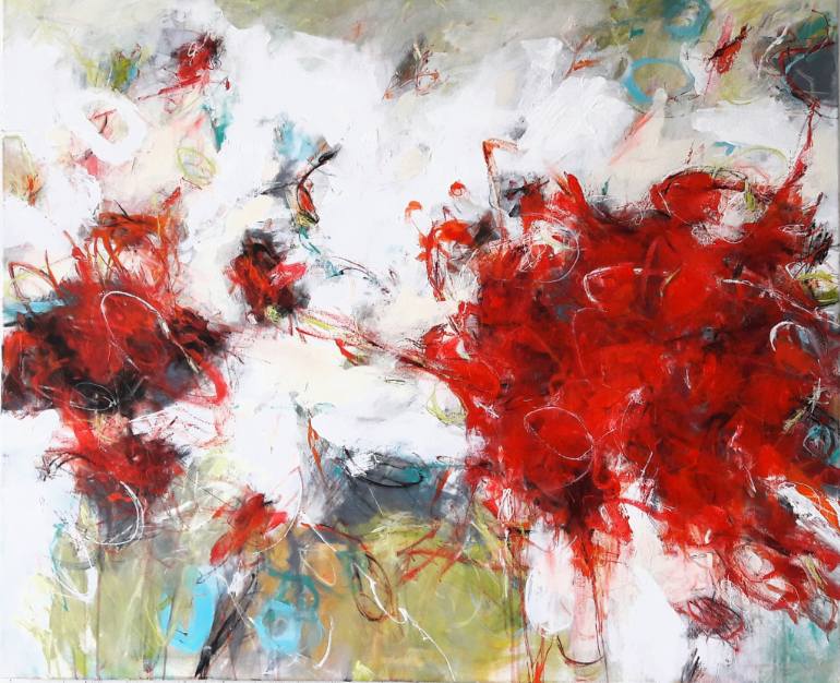 770x626 Saatchi Art Pain In My Heart Painting By Ines Klich - Pain Painting