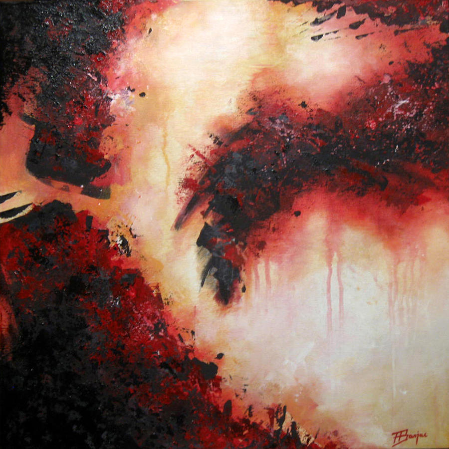 900x900 Earth In Pain Painting By Andrea Banjac - Pain Painting