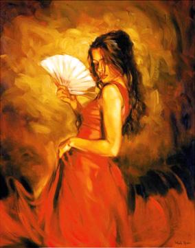 284x361 Flamenco Dancer Lady Of Spain Painting Framed Paintings For Sale - Pain Painting